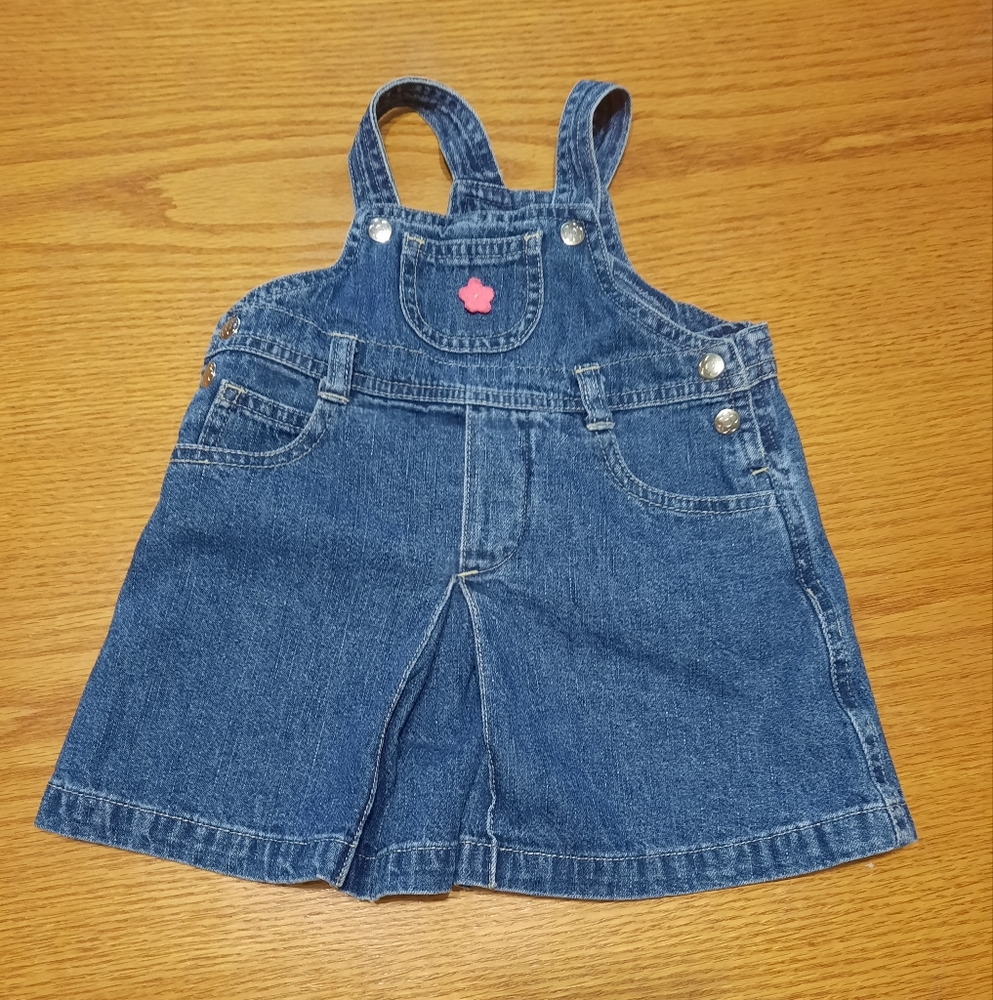 Denim Baby Girls Size 3-9 Month Overalls Dress